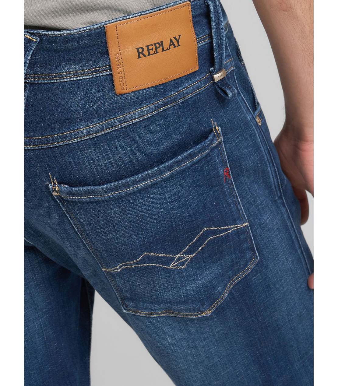 AGED 5 YEARS スリムフィット ANBASS オーガニックコットンデニム 詳細画像 ダークブルー 6